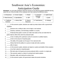 Economic systems Anticipation Guide