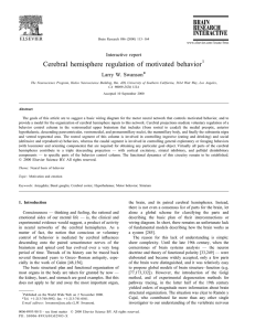 (2000). Cerebral hemisphere regulation of motivated behavior.