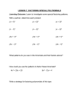 Factoring Special Polynomials