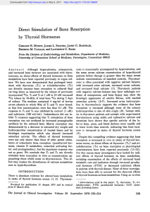 Direct Stimulation of Bone Resorption by Thyroid Hormones