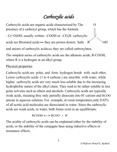 Carboxylic acids - Comed.uobaghdad.edu.iq