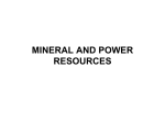 MINERAL AND POWER RESOURCES