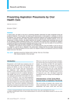 Preventing Aspiration Pneumonia by Oral Health Care