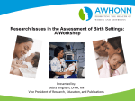 Research Issues in the Assessment of Birth Settings: A Workshop