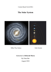 The Solar System - Gordon College English Center