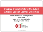 Creating Credible Criteria - Alberta Assessment Consortium