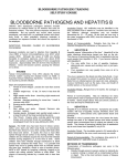 BLOODBORNE PATHOGENS AND HEPATITIS B