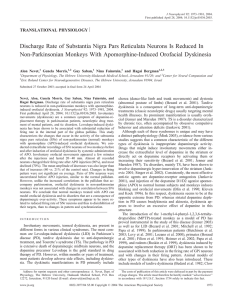 Discharge Rate of Substantia Nigra Pars Reticulata Neurons Is