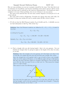 Sample Second Midterm Exam MAT 118