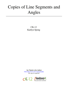 Copies of Line Segments and Angles
