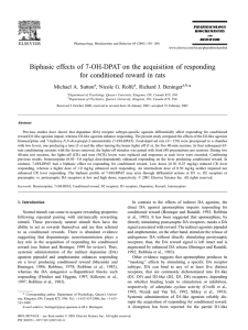 Biphasic effects of 7-OH-DPAT on the acquisition of responding for