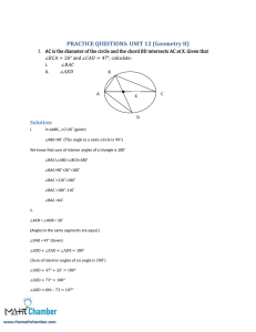 PRACTICE QUESTIONS: UNIT 12 (Geometry II)