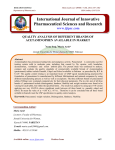 International Journal of Innovative Pharmaceutical Sciences and