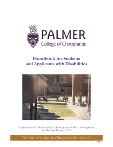 Handbook for Students and Applicants with Disabilities