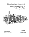 Educational Data Mining 2010 - International Educational Data