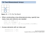 7.8 Two-Dimensional Arrays
