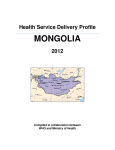 Health Service Delivery Profile, Mongolia