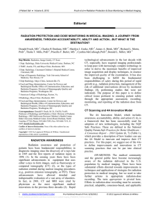 Radiation Protection and Dose Monitoring in Medical