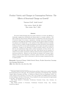 Product Variety and Changes in Consumption Patterns: The Effects