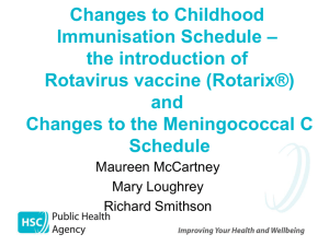 Changes to MenC conjugate vaccine schedule