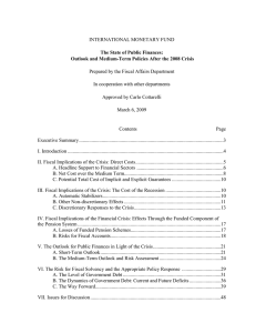 The State of Public Finances: Outlook and Medium-Term Policies