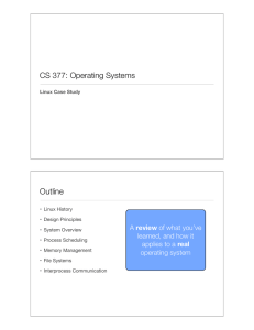 CS 377: Operating Systems Outline