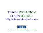 teach evolution learn science - Federation of American Societies for
