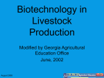 Biotechnology in Livestock Production