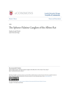 The Spheno-Palatine Ganglion of the Albino Rat