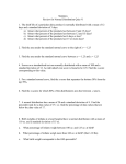 Normal Distribution Review #1