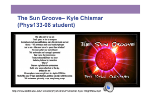 The Sun Groove– Kyle Chismar (Phys133