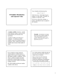 Probability Distributions and Expected Value