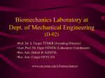 Biomechanics Laboratory at Dept. of Mechanical Engineering