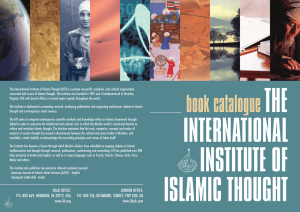book catalog - International Institute of Islamic Thought