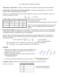 Unit 4 Study Guide: Probability and Statistics What makes a sample