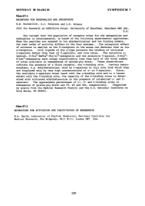 mechanisms for activation and inactivation of endorphins