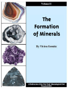 The Formation of Minerals - newyorkmineralogicalclub.org