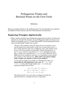 Pythagorean Triples and Rational Points on the Unit Circle