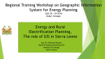 Regional Training Workshop on Geographic Information System for