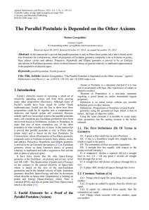 The Parallel Postulate is Depended on the Other Axioms