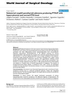 Substernal oxyphil parathyroid adenoma producing PTHrP with