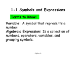 1.1 Numbers and Number Operations