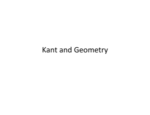 The PDF of our notes about Kant and Euclidean Geometry