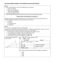 Geometry Model Problems Test (California Essential Standards)
