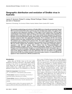 Geographic distribution and evolution of Sindbis virus in Australia
