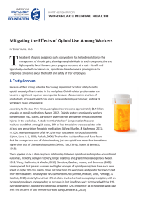 Mitigating the Effects of Opioid Use Among Workers