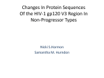 Changes In Protein Sequences Of the HIV-1 gp120