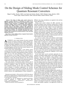 On the design of sliding mode control schemes for quantum
