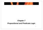 Chapter 7 Propositional and Predicate Logic