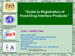 Guide to Registration of Food-Drug Interface Products